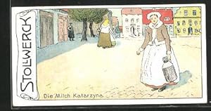Seller image for Sammelbild Stollwerck Schokolade, Die Milch Katarzyna, Marktplatz, Trachten for sale by Bartko-Reher