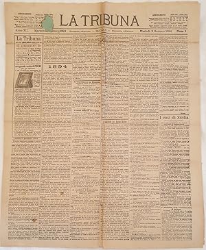 LA TRIBUNA MARTEDI 2 GENNAIO 1894,