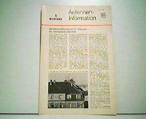 Image du vendeur pour Siemens Antennen-Information Nr. 16 - Nov. 1968. mis en vente par Antiquariat Kirchheim