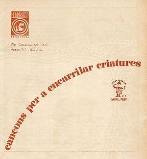 Seller image for Canons per a encarrilar criatures. Separata del disc amb les lletres for sale by Libros Sargantana
