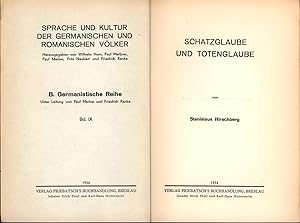 Schatzglaube und Totenglaube;Sprache und Kultur der germanischen und romanischen Völker, B: Germa...