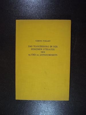 Bild des Verkufers fr Das Toggenburg in der schnen Literatur des 19. und 20. Jahrhunderts. Ein Versuch zum Verkauf von Buchfink Das fahrende Antiquariat