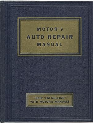 Bild des Verkufers fr Motor's Auto Repair Manual - 15th Edition, 2nd printing & 3rd printing (2 Volumes Set) zum Verkauf von Sabra Books