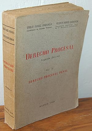 Immagine del venditore per DERECHO PROCESAL Vol. II. Derecho Procesal Penal venduto da EL RINCN ESCRITO