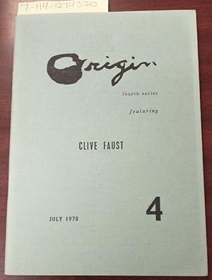Seller image for Origin, Fourth Series No. 4, Featuring Clive Faust [July 1978] for sale by Second Story Books, ABAA