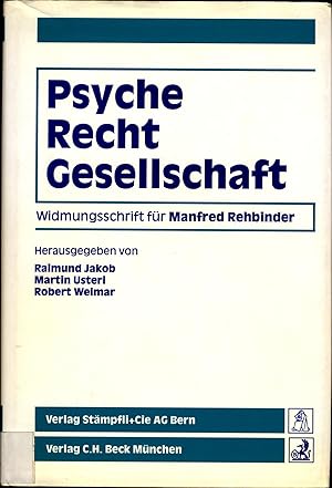 Imagen del vendedor de Psyche, Recht, Gesellschaft. Widmungsschrift fr Manfred Rehbinder a la venta por avelibro OHG