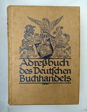 Adreßbuch des Deutschen Buchhandels 1928. Neunzigster Jahrgang.