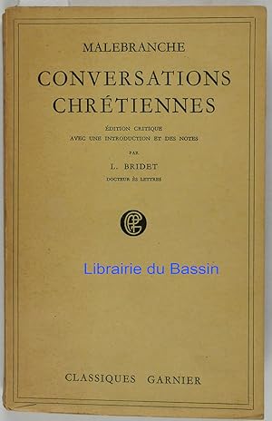 Bild des Verkufers fr Conversations chrtiennes zum Verkauf von Librairie du Bassin
