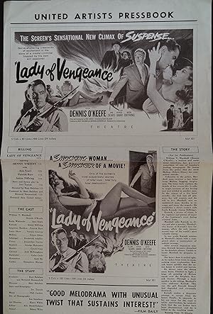 Seller image for Lady Of Vengeance Pressbook 1957 Dennis O'Keefe, Ann Sears for sale by AcornBooksNH