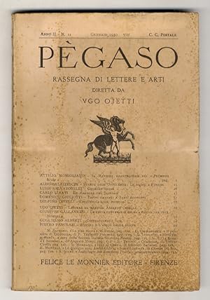 PEGASO. Rassegna di lettere e arti diretta da Ugo Ojetti. Anno II. 1930. N. 1 gennaio [- n. 12 di...