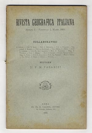 RIVISTA Geografica Italiana. Annata I. 1893-1894. Fascicolo I [- fascicolo X] [annata completa].