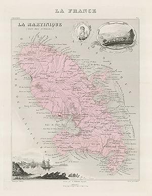 Bild des Verkufers fr La Martinique (Iles Des Antilles) zum Verkauf von Altea Antique Maps