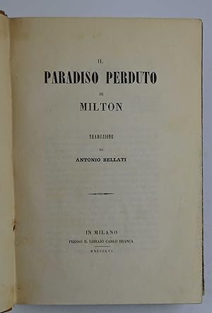 Il paradiso perduto& Traduzione di Antonio Bellati.