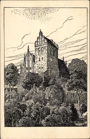 Künstler Ansichtskarte / Postkarte Lenz, W., Deutsch Eylau Ostpreußen, Ordenskirche