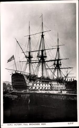Image du vendeur pour Ansichtskarte / Postkarte Britisches Kriegsschiff, HMS Victory, Nelsons flagship, Segelschiff mis en vente par akpool GmbH