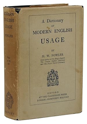 A Dictionary of Modern English Usage