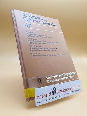 Bild des Verkufers fr Synthesis and Degradation Rheology and Extrusion (Advances in Polymer Science (47), Band 47) zum Verkauf von Roland Antiquariat UG haftungsbeschrnkt