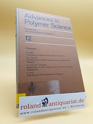 Bild des Verkufers fr Advances in Polymer Science: Fortschritte der Hochpolymeren-Forschung (Advances in Polymer Science (12), Band 12) zum Verkauf von Roland Antiquariat UG haftungsbeschrnkt