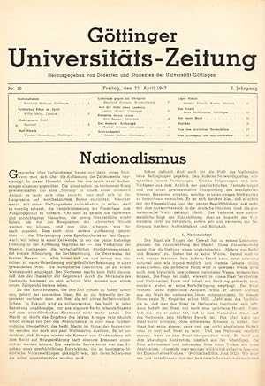 Bild des Verkufers fr Gttinger Universitts-Zeitung Nr. 10, 14 und 17/18 (1947) sowie Nr. 3 und 10 (1948) zum Verkauf von Antiquariat am Osning