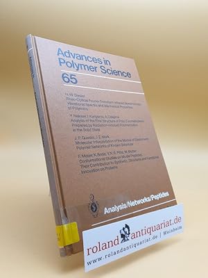 Imagen del vendedor de Analysis/Networks/Peptides (Advances in Polymer Science (65), Band 65) a la venta por Roland Antiquariat UG haftungsbeschrnkt