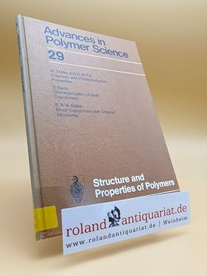 Bild des Verkufers fr Structure and Properties of Polymers (Advances in Polymer Science (29), Band 29) zum Verkauf von Roland Antiquariat UG haftungsbeschrnkt