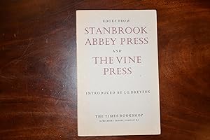 Bild des Verkufers fr Books from Stanbrook Abbey Press and the Vine Press. zum Verkauf von Collinge & Clark