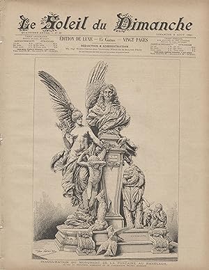 "LE SOLEIL DU DIMANCHE N°31 du 2/8/1891" INAUGURATION DU MONUMENT DE LA FONTAINE AU RANELAGH Oeuv...