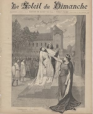 "LOHENGRIN à l'OPÉRA" LE SOLEIL DU DIMANCHE n°39 du 27/09/1891 / Dessin de PARYS