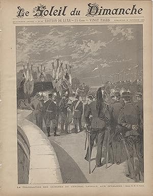 "LE SOLEIL DU DIMANCHE N°42 du 18/10/1891" LA TRANSLATION DES CENDRES DU GÉNÉRAL LASALLE AUX INVA...