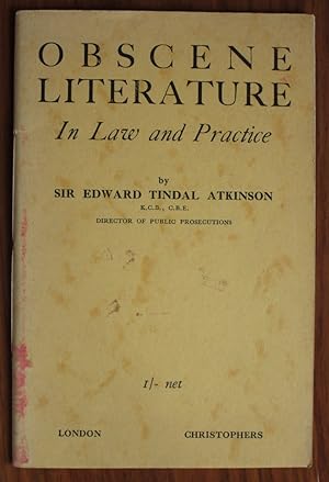 Seller image for Obscene Literature in Law and Practice for sale by C L Hawley (PBFA)