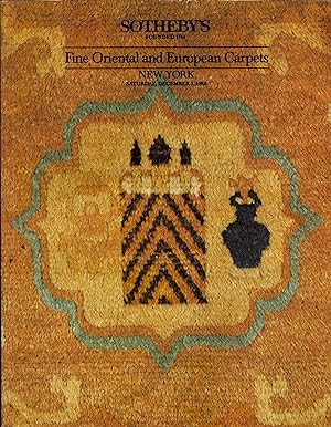 Fine Oriental and European Carpets, New York, December 3, 1988 (Sale 5789)