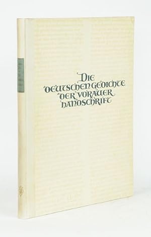 Bild des Verkufers fr Die deutschen Gedichte der Vorauer Handschrift (Kodex 276 - II. Teil). Faksimile-Ausgabe des Chorherrenstiftes Vorau unter Mitwirkung von Karl Konrad Polheim. zum Verkauf von Versandantiquariat Wolfgang Friebes