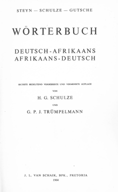 Wörtebuch Deurtsch - Afrikaans Afrikaans Deutsch