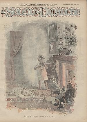 "LE SOLEIL DU DIMANCHE N°52 du 27/12/1891" MATIN DE NOËL / Aquarelle de M. de PARYS