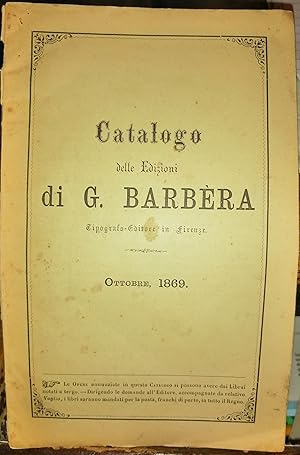 Catalogo delle Edizioni di G. Barbera tipografo-editore in Firenze