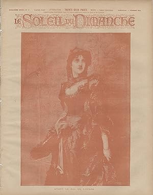 "LE SOLEIL DU DIMANCHE N°6 du 7/2/1892" AVANT LE BAL DE L'OPÉRA / PIERROT par MICHELET