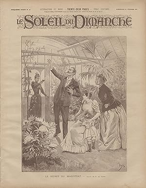 "LE SOLEIL DU DIMANCHE N°8 du 21/2/1892" LE SECRET DU MAGISTRAT Roman de Georges HERBERT / Dessin...