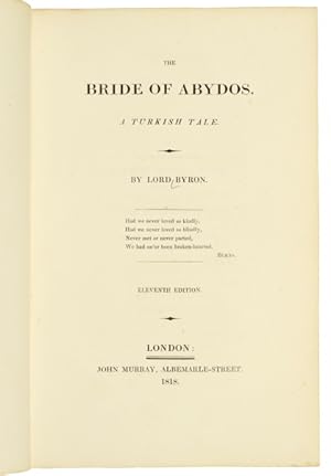 Bild des Verkufers fr The Bride of Abydos. A Turkish tale. 11th edn. zum Verkauf von Jarndyce, The 19th Century Booksellers