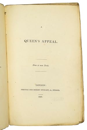 Bild des Verkufers fr A Queen's Appeal. zum Verkauf von Jarndyce, The 19th Century Booksellers