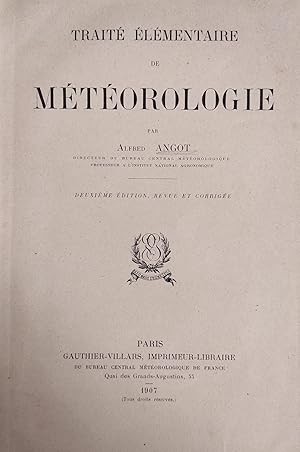 TRAITE ELEMENTAIRE DE METEOROLOGIE