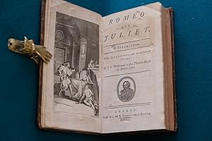 Bild des Verkufers fr Four separately published plays in one eighteenth century binding- ROMEO AND JULIET (1750, Tonson). HAMLET (1750, knapton). LIFE OF HENRY VIII (1732, Tonson). OTHELLO (1734, Tonson) zum Verkauf von Charles Russell, ABA, ILAB, est 1978