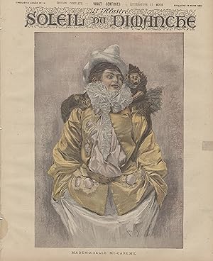 "LE SOLEIL DU DIMANCHE N°13 du 27/3/1892" MADEMOISELLE MI-CARÊME / Illustration de KERPOY