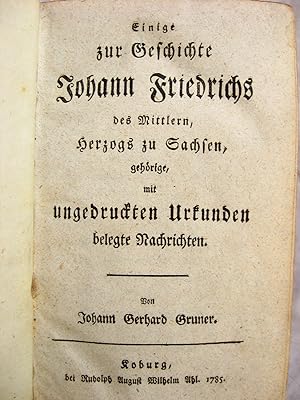 Bild des Verkufers fr Sammelband mit 4 seiner Werke zur Geschichte Sachsen-Coburgs. zum Verkauf von Antiquariat H. Carlsen