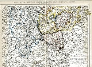 Rheinprovinz, Westfalen, Hessen-Nassau und Grossherzogtum Hessen, II. südlicher Teil. Maßstab. 1 ...