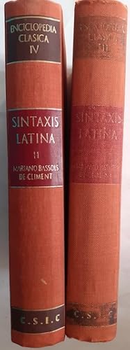 Imagen del vendedor de Enciclopedia Clsica III y IV. Sintaxis latina I y II a la venta por Librera Ofisierra