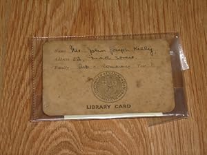 Original Library Card of Sean Ua Ceallaigh (Sceilg/John Joseph Kelly)