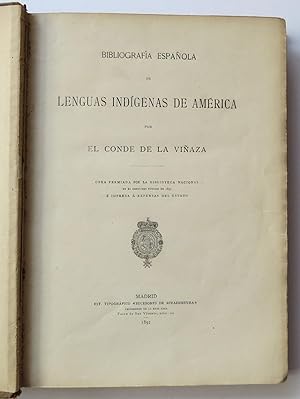 Bibliografía Española De Lenguas Indígenas De América