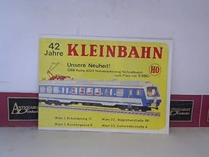 42 Jahre Kleinbahn. Preisliste 40. (= Modellbahn-Katalog).