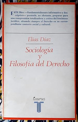 Sociología y filosofía del derecho