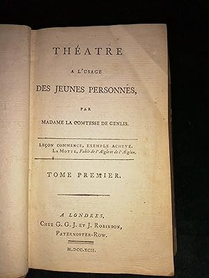 Seller image for Theatre a L'Usage Des Jeunes Personnes, Tome Premier [first volume only] for sale by Crouch Rare Books